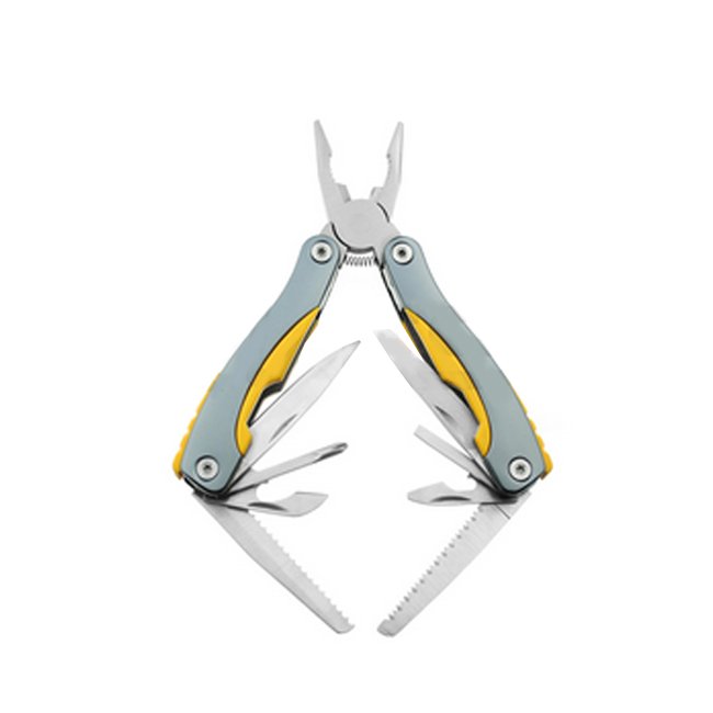 Folding Pliers Multi-Tool with Grey and Yellow Handles