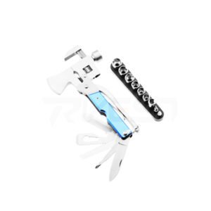 Hatchet-Hammer Multi-Tool with Socket Bits Blue
