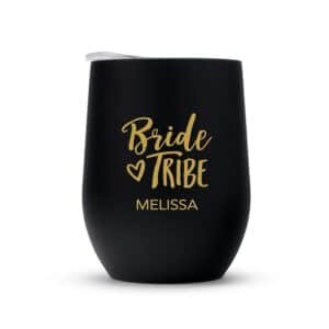 Personalised Stemless Wine Tumbler with Lid