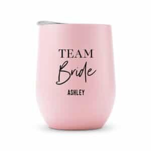 Personalised Stemless Wine Tumbler with Lid