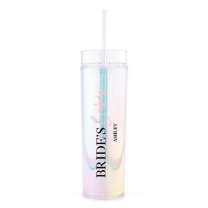 Personalised Skinny Tumbler with Straw