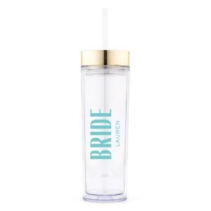 Personalised Skinny Tumbler with Straw