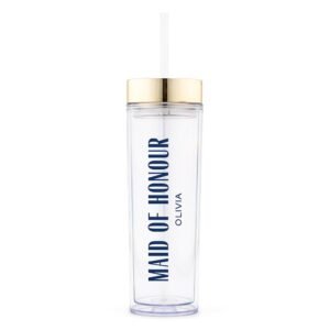 Personalised Skinny Tumbler with Straw