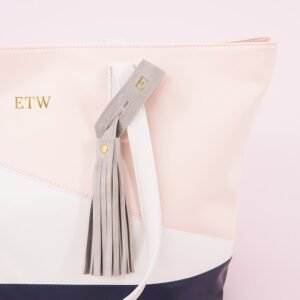 Monogram Tassel Bag Charm with Gold Initial