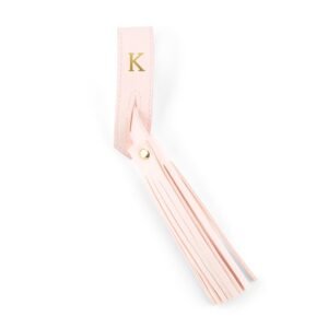 Monogram Tassel Bag Charm with Gold Initial
