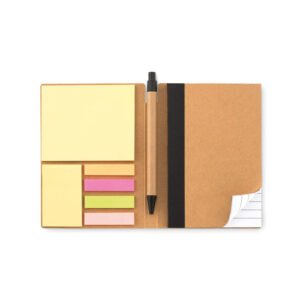 Eco Notebook with Sticky Notes and Pen