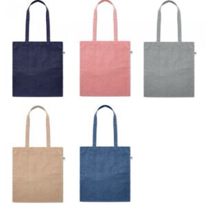 Flat Tote Bag in Heathered Colours
