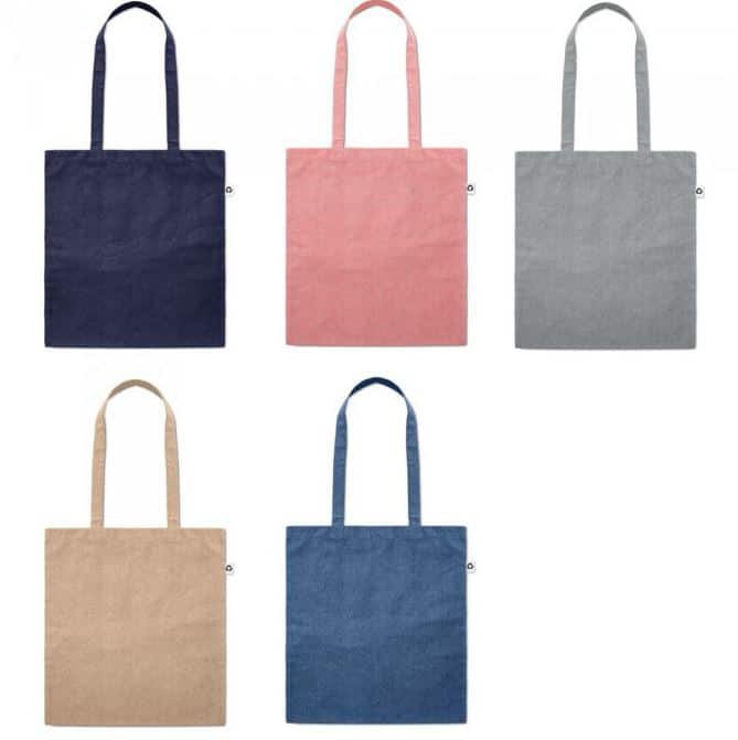 Flat Tote Bag in Heathered Colours