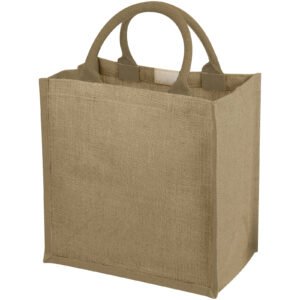 Jute Tote Bag with Cotton Front Pocket