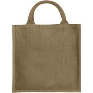 Jute Tote Bag with Cotton Front Pocket