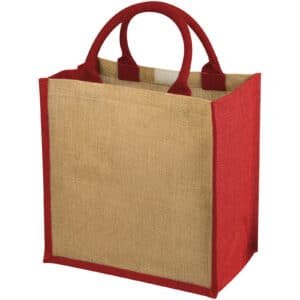 Jute Tote Bag with Cotton Front Pocket