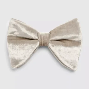 Champagne Velvet Bow Tie