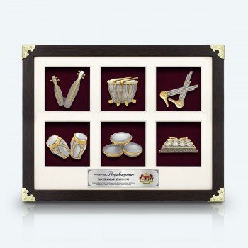 Framed Relief Plaque Six Malay Heritage Motifs