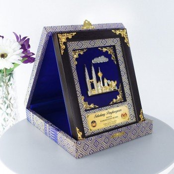 Framed Relief Plaque KL Skyline in Songket Box