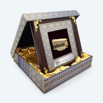 Framed Relief Plaque Heritage Building in Gold Songket Box