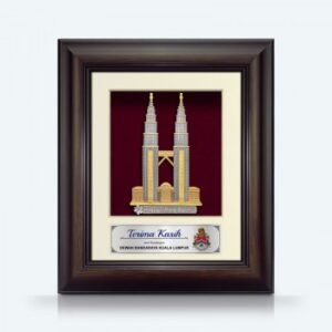 Framed Relief Plaque Petronas Twin Towers Terima Kasih