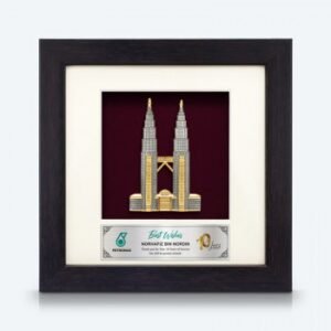 Framed Relief Plaque Petronas Twin Towers Best Wishes
