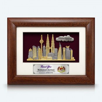 Framed Relief Plaque KL Skyline Thank You