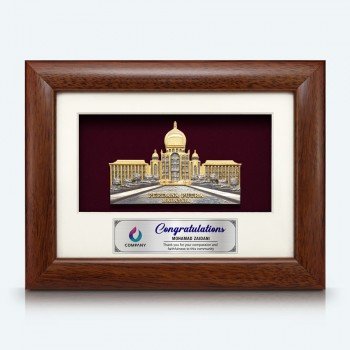 Framed Relief Plaque Domed Government Building Congratulations