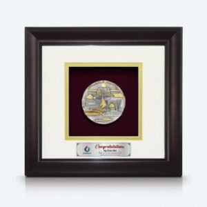 Framed Relief Plaque Landmark Medallion Small Square