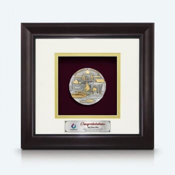 Framed Relief Plaque Landmark Medallion Small Square