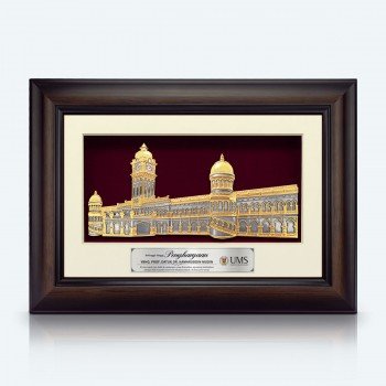 Framed Relief Plaque Sultan Abdul Samad Building Panorama