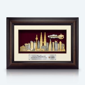 Framed Relief Plaque KL Skyline with Wau