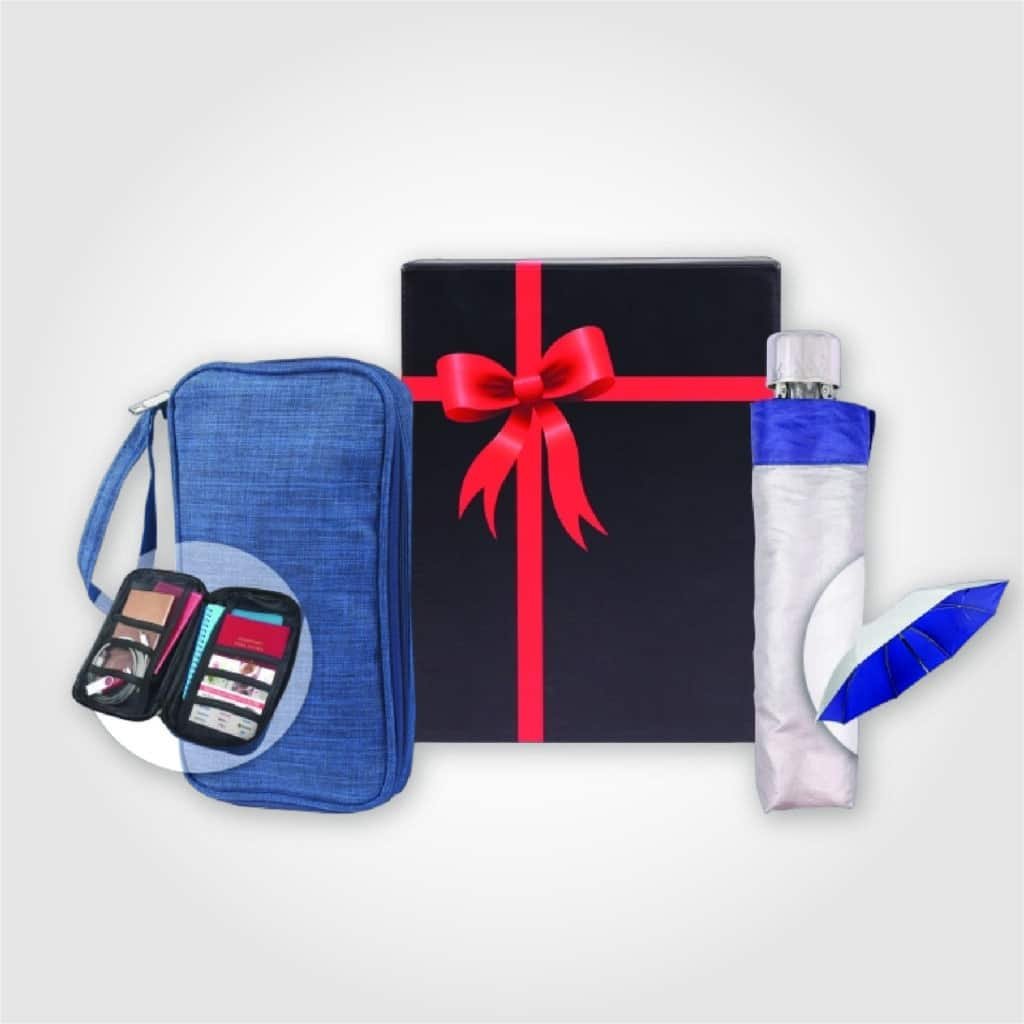 Travel Organiser and Umbrella Gift Box Set
