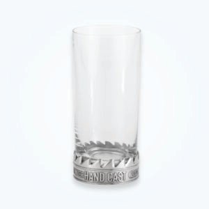 Highball Glass with Hand-Cast Pewter Base