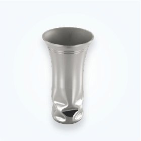 Tall Pewter Cup with Crushed-Effect Body