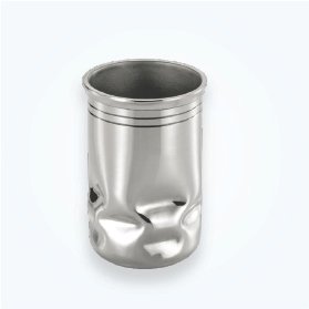 Pewter Tumbler with Crushed-Can Effect