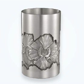 Pewter Tumbler with Orchid Relief