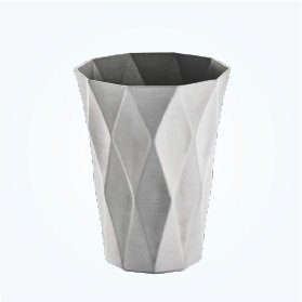 Faceted Geometric Pewter Tumbler