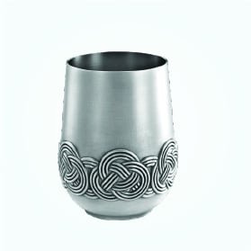 Rounded Pewter Tumbler with Knot Band