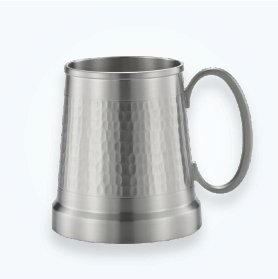 Straight Hammered Pewter Tankard