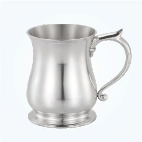 Polished Baluster Pewter Mug