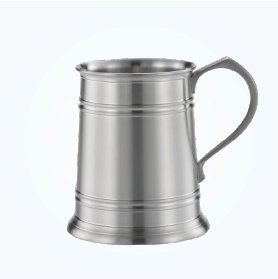 Classic Satin Ringed Pewter Tankard