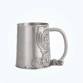 Pewter Mug with Celtic Scroll Relief