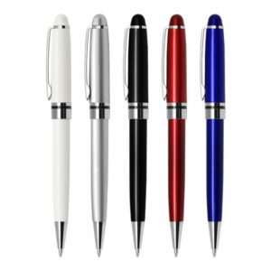 Metal Ballpoint Pen with Chrome Trim