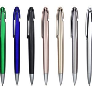 Metallic Barrel Click Pen in Nine Colours