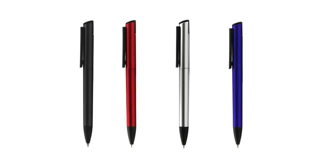 Slim Metal Pen with Black Clip