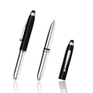 Black and Silver Stylus Pen with Cap