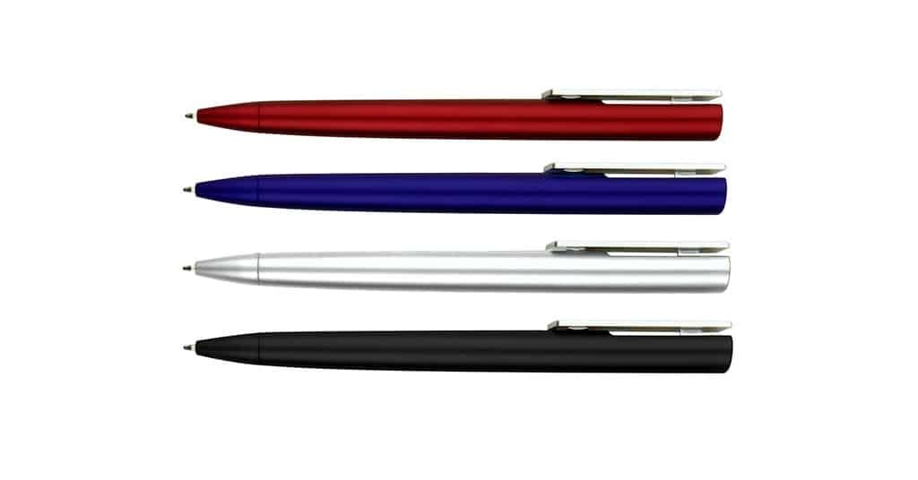Metal Pen in Red Navy Silver and Black