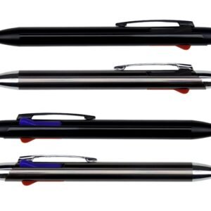 Multi-Function Click Pen Black and Gunmetal