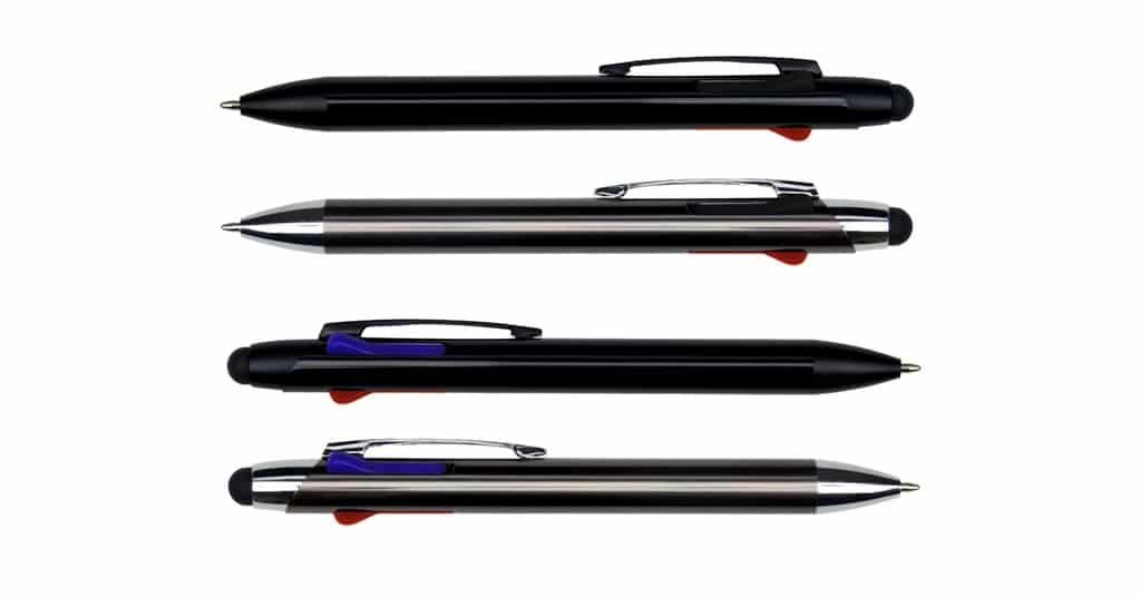 Multi-Function Click Pen Black and Gunmetal