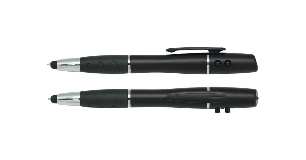 Black Multi-Function Stylus Pen with Side Buttons