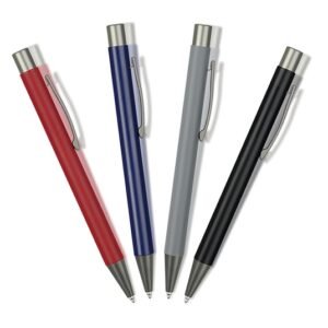 Metal Pen with Chrome Top in Four Colours