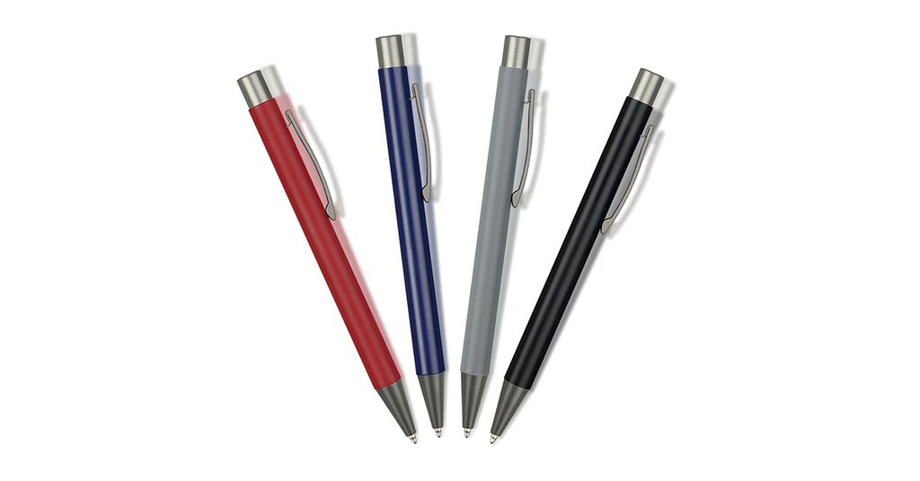 Metal Pen with Chrome Top in Four Colours