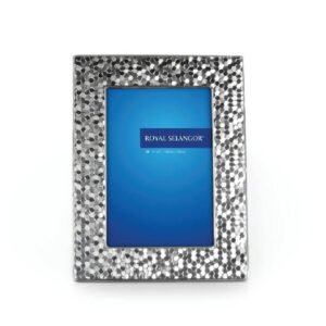 Pewter Photo Frame with Hexagon Mosaic