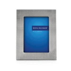 Pewter Photo Frame with Fine Grid Texture